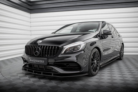 Street Pro Front Splitter suitable for Mercedes-Benz A AMG-Line W176 Facelift