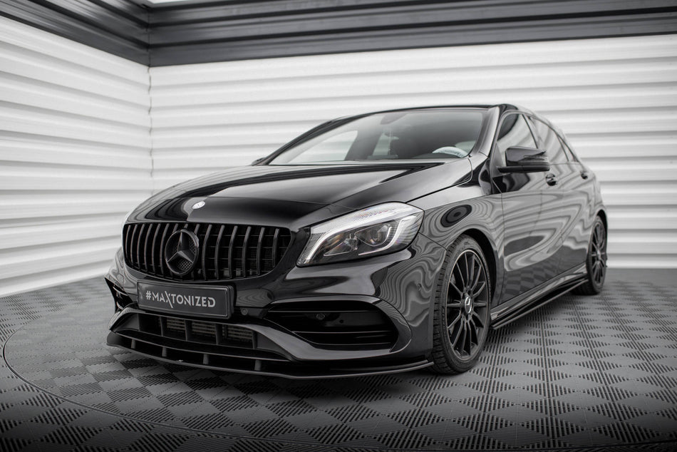 Street Pro Front Splitter suitable for Mercedes-Benz A AMG-Line W176 Facelift