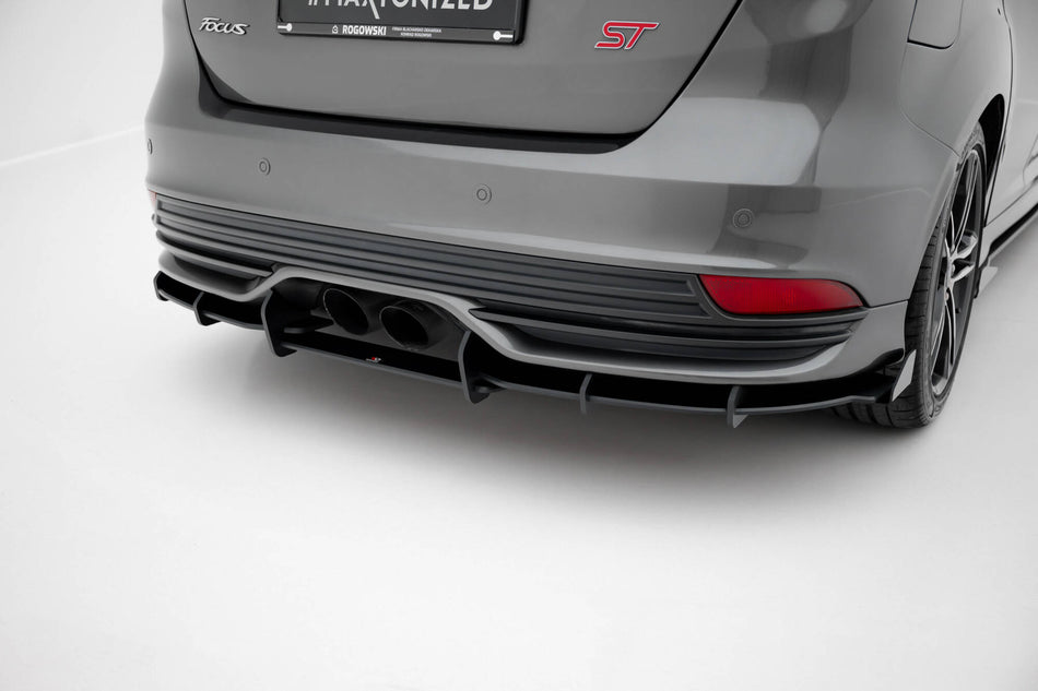 Street Pro Rear Diffuser + Flaps suitable for Ford Focus ST Mk3 Facelift