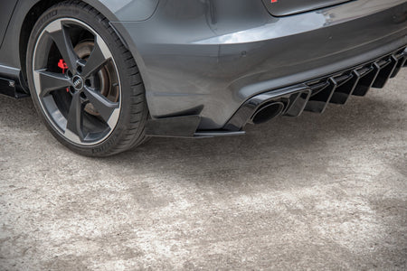 Street Pro Rear Side Splitters + Flaps suitable for Audi RS3 8V Sportback