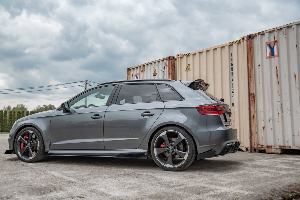 Street Pro Rear Side Splitters + Flaps suitable for Audi RS3 8V Sportback