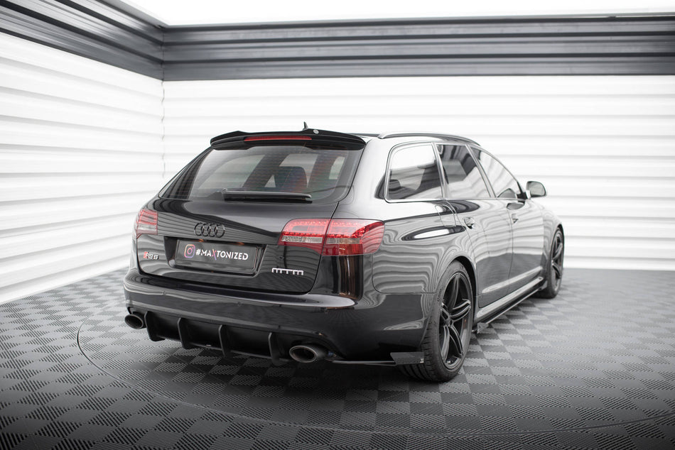 Street Pro Rear Side Splitters + Flaps suitable for Audi RS6 Avant C6