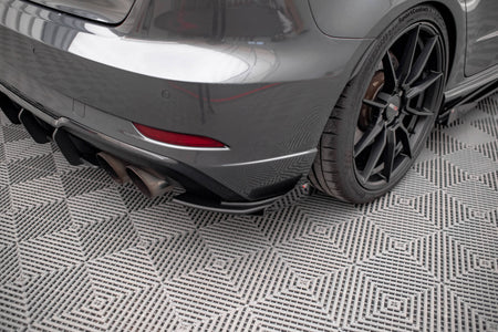 Street Pro Rear Side Splitters + Flaps suitable for Audi S3 Sportback 8V Facelift