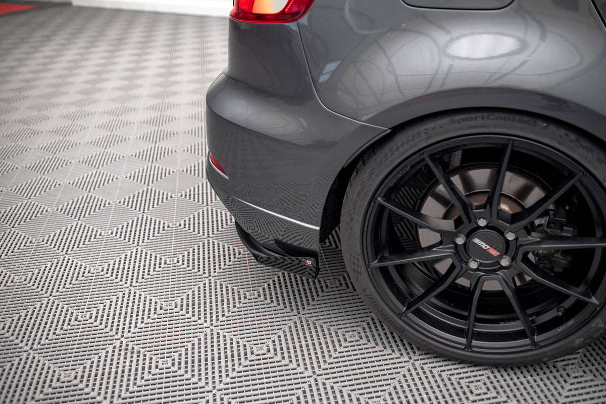 Street Pro Rear Side Splitters + Flaps suitable for Audi S3 Sportback 8V Facelift