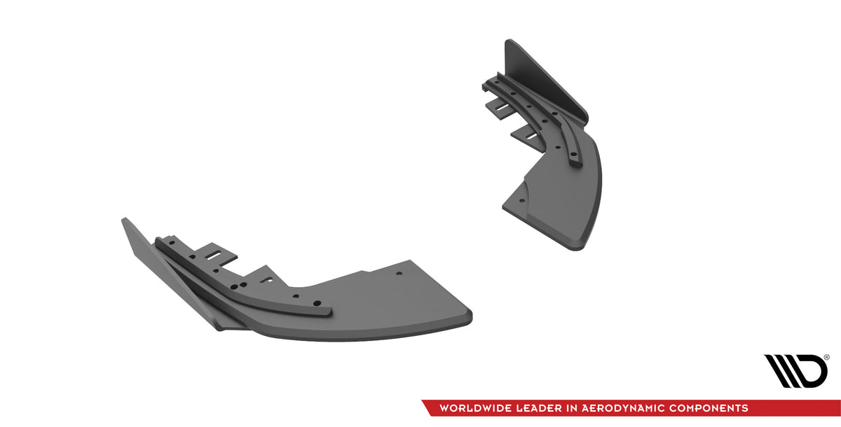 Street Pro Rear Side Splitters + Flaps suitable for Audi S3 Sportback 8V Facelift