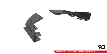 Street Pro Rear Side Splitters + Flaps suitable for Audi S3 Sportback 8V Facelift