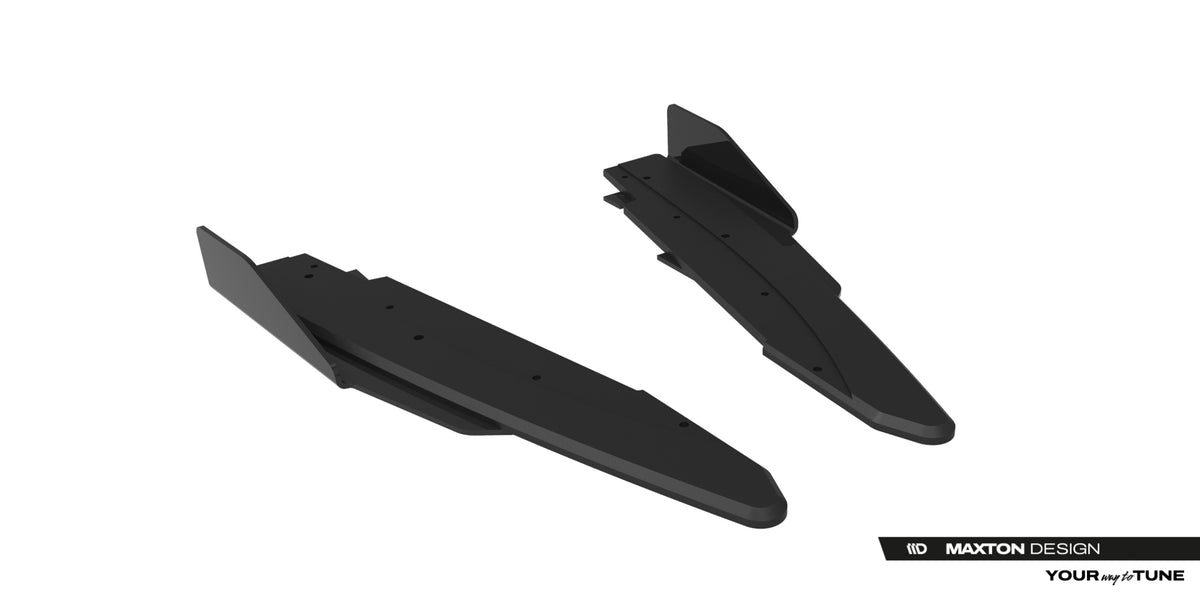 Street Pro Rear Side Splitters + Flaps suitable for Ford Mustang Dark Horse Mk7