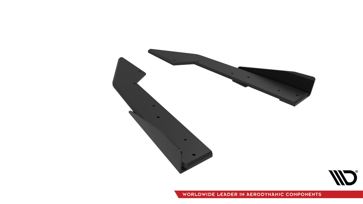 Street Pro Rear Side Splitters + Flaps suitable for Ford Mustang GT Mk7