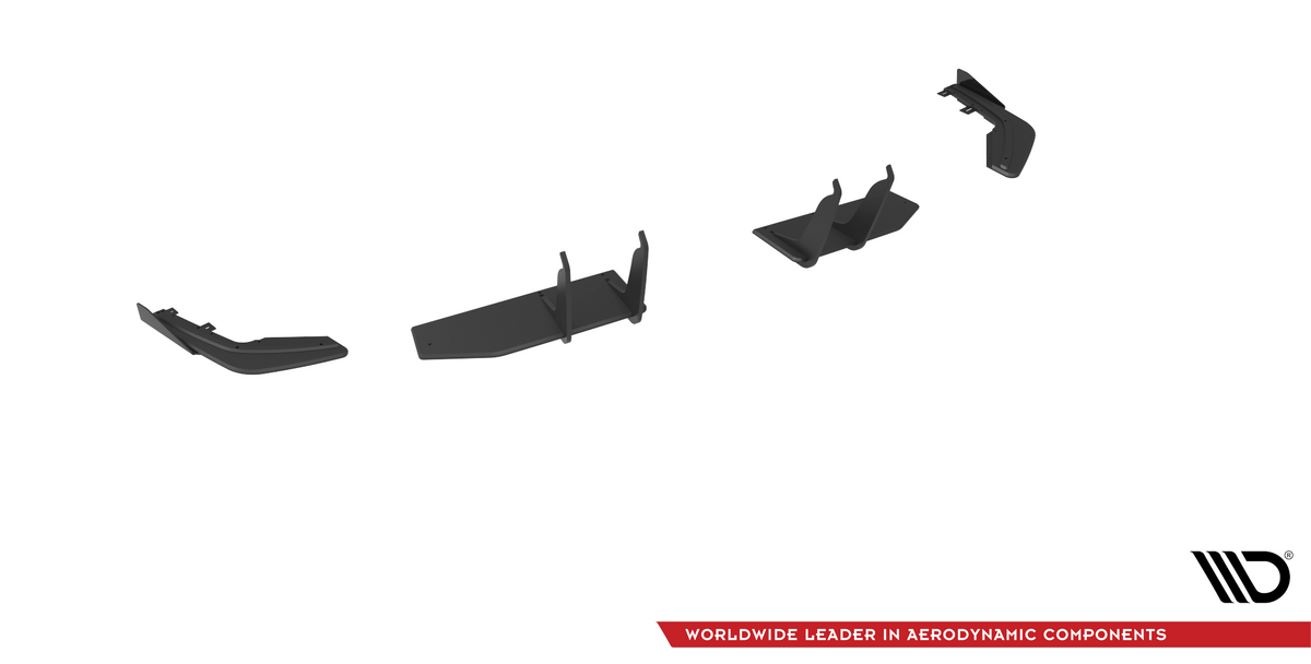 Street Pro Rear Side Splitters + Flaps suitable for Honda Civic Type-R Mk 11