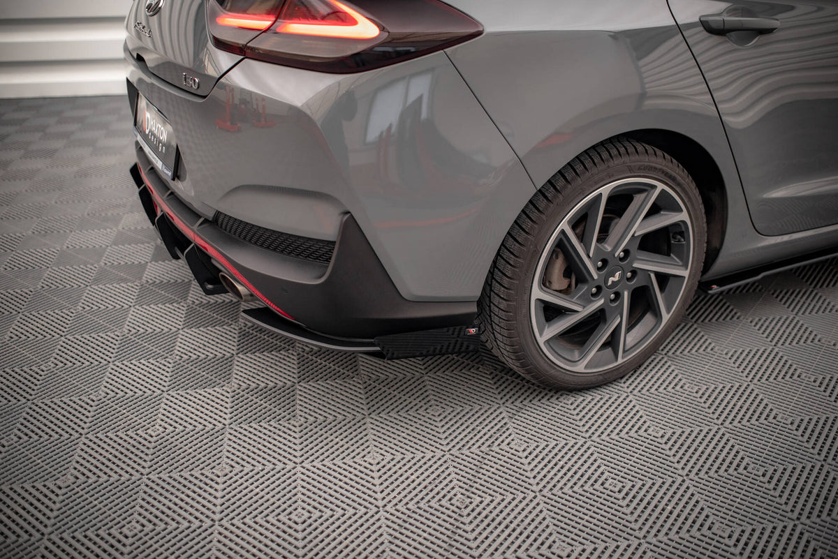Street Pro Rear Side Splitters + Flaps suitable for Hyundai I30 Fastback N-Line Mk3 Facelift