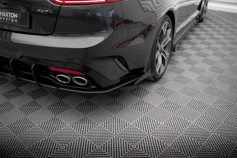 Street Pro Rear Side Splitters + Flaps suitable for Kia Stinger GT / GT-Line  Mk1