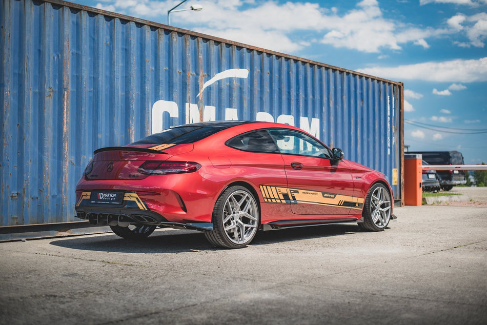 Street Pro Rear Side Splitters + Flaps suitable for Mercedes-AMG C43 Coupe C205