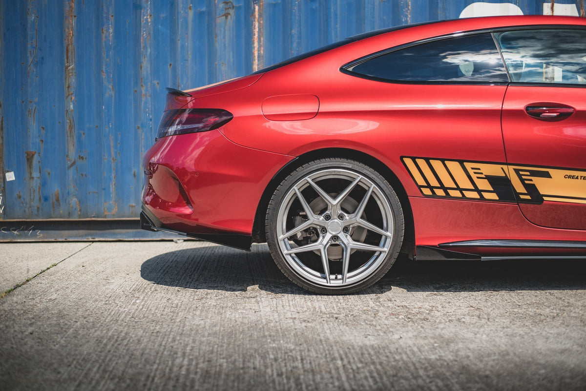 Street Pro Rear Side Splitters + Flaps suitable for Mercedes-AMG C43 Coupe C205