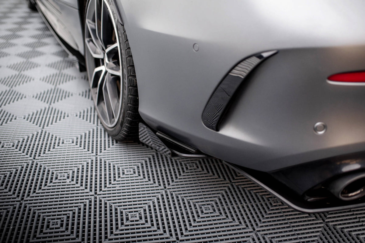 Street Pro Rear Side Splitters + Flaps suitable for Mercedes-AMG C43 Coupe / Cabrio C205  Facelift / A205 Facelift