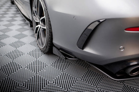 Street Pro Rear Side Splitters + Flaps suitable for Mercedes-AMG C43 Coupe / Cabrio C205  Facelift / A205 Facelift