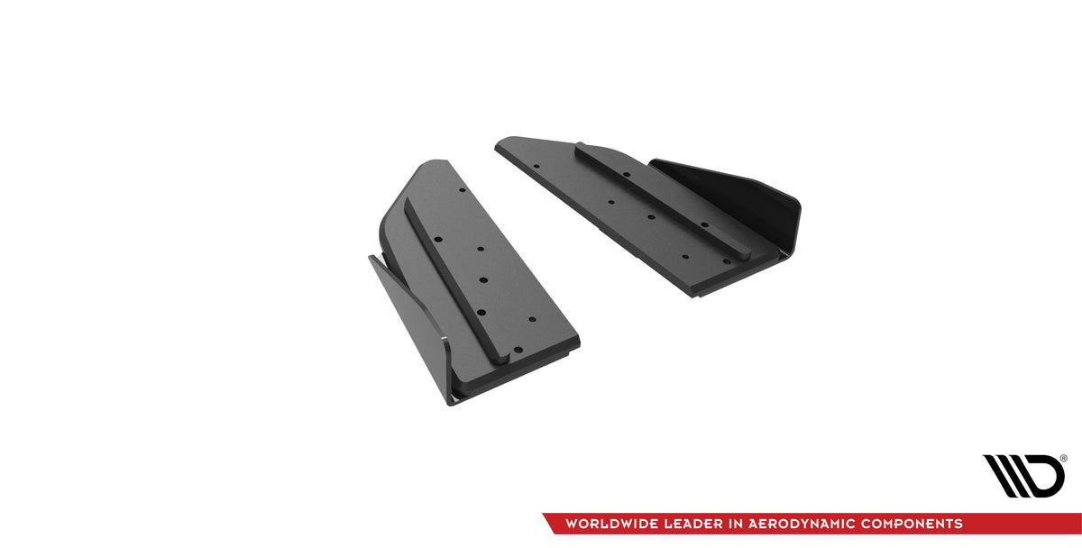 Street Pro Rear Side Splitters + Flaps suitable for Mercedes-AMG C43 Coupe / Cabrio C205  Facelift / A205 Facelift