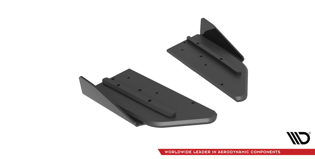 Street Pro Rear Side Splitters + Flaps suitable for Mercedes-AMG C43 Coupe / Cabrio C205  Facelift / A205 Facelift