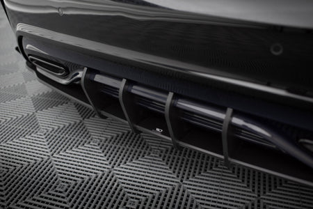 Street Pro Rear Side Splitters + Flaps suitable for Mercedes-Benz A AMG-Line W176 Facelift