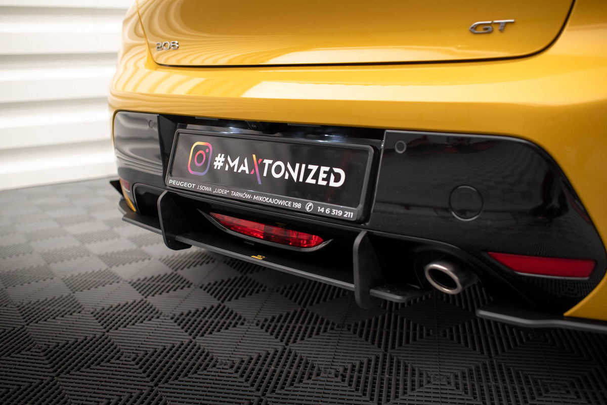 Street Pro Rear Side Splitters + Flaps suitable for Peugeot 208 GT Mk2