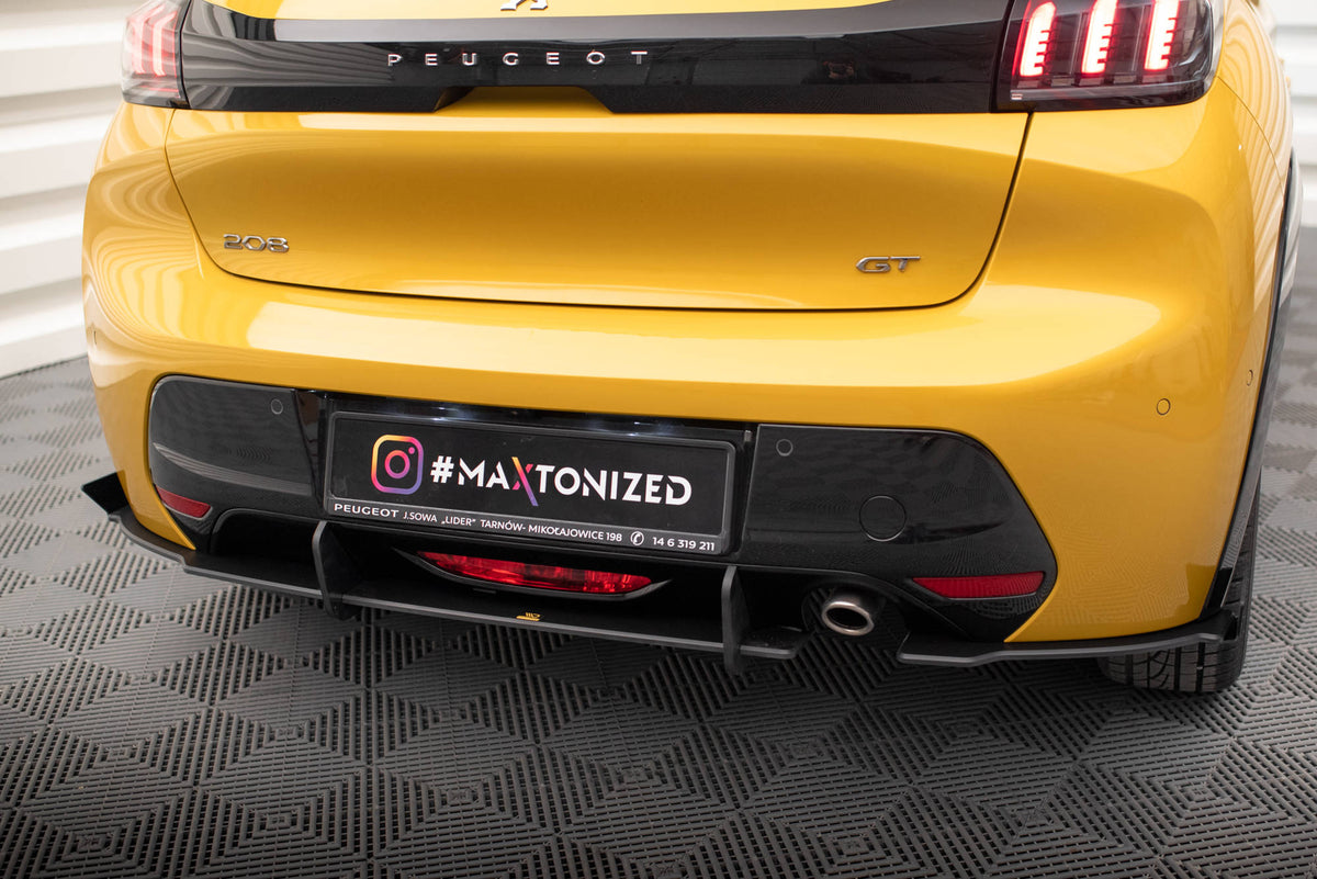 Street Pro Rear Side Splitters + Flaps suitable for Peugeot 208 GT Mk2