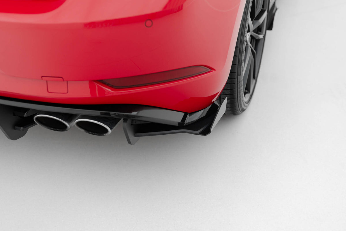 Street Pro Rear Side Splitters + Flaps suitable for VW Golf 7 R Facelift
