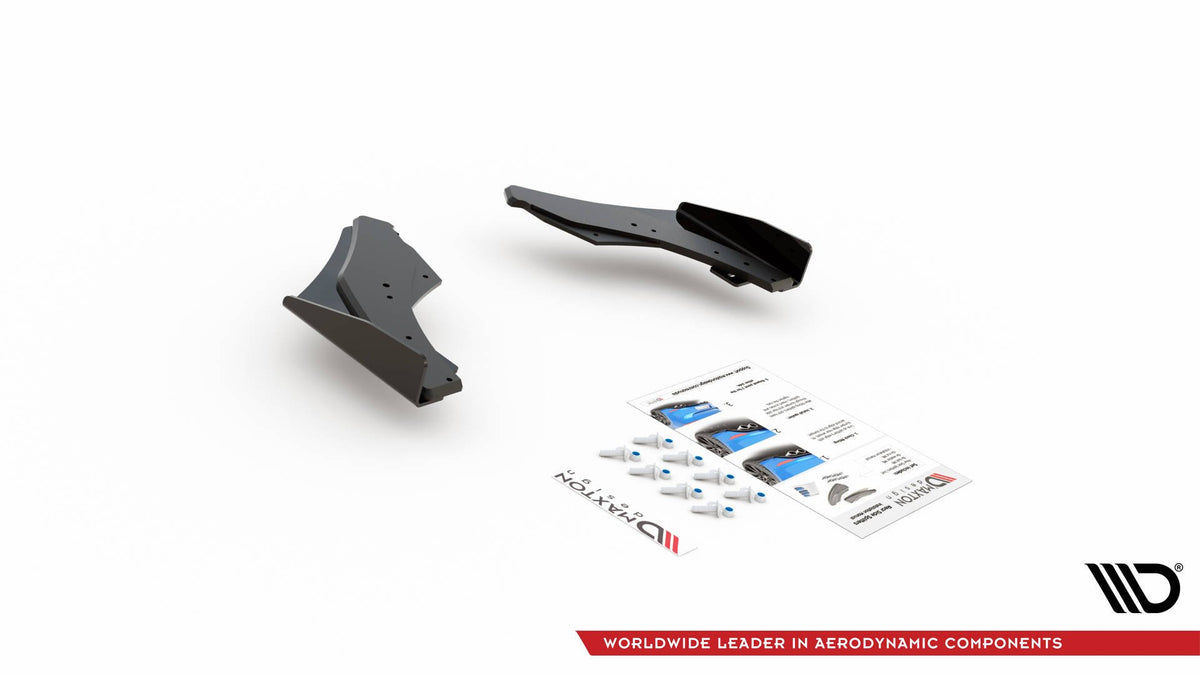 Street Pro Rear Side Splitters + Flaps suitable for Volkswagen Golf GTI Clubsport Mk8