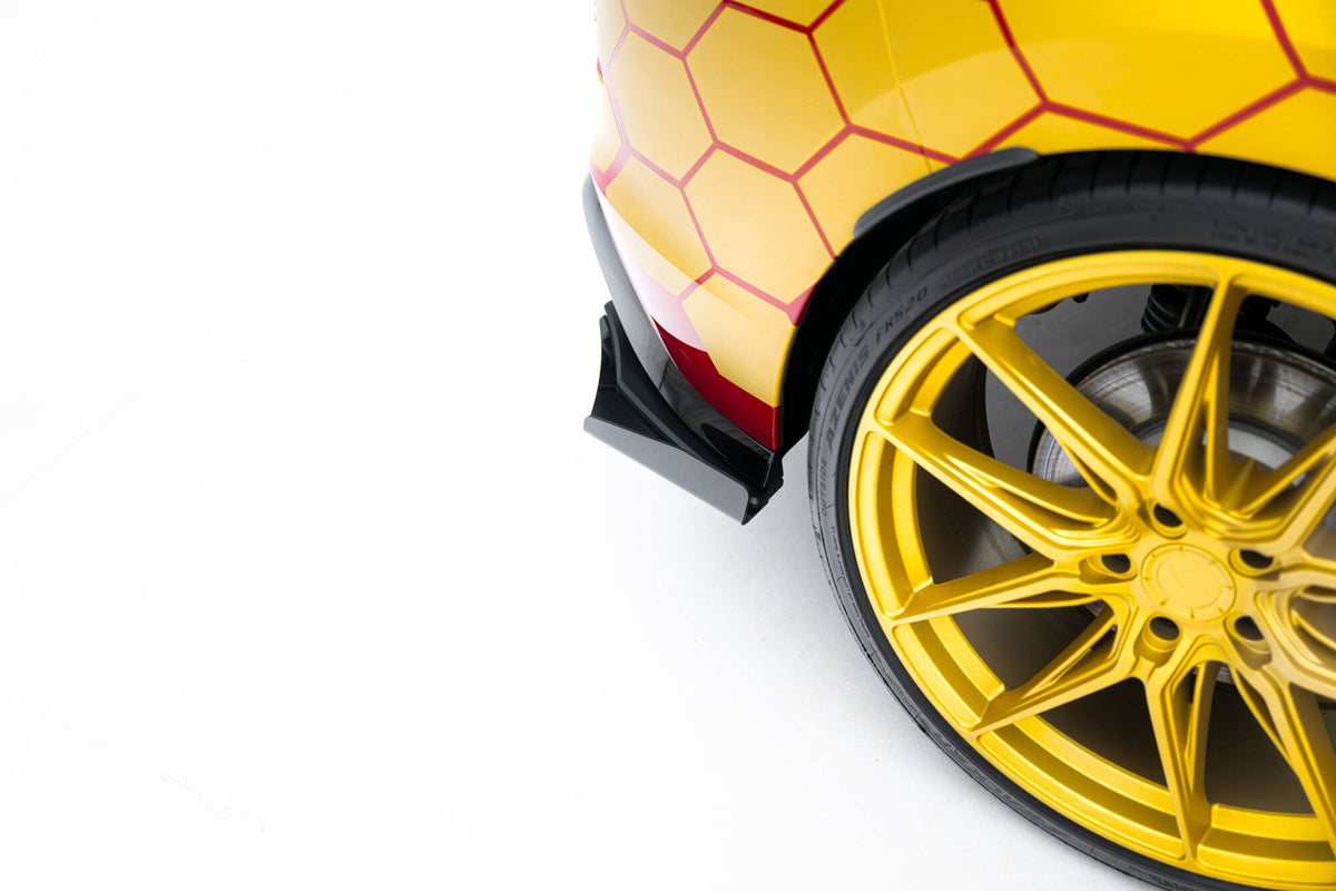 Street Pro Rear Side Splitters + Flaps suitable for Volkswagen Golf GTI Clubsport Mk8 Facelift