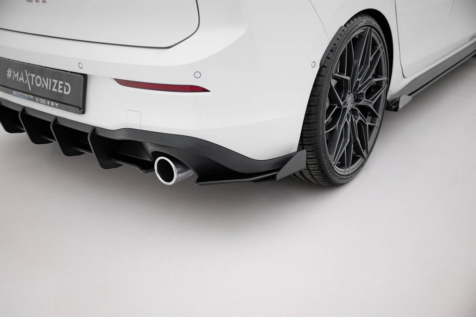 Street Pro Rear Side Splitters + Flaps suitable for Volkswagen Golf GTI / GTE / R-Line Mk8