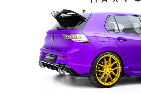 Street Pro Rear Side Splitters V.2 + Flaps V.2 suitable for Volkswagen Golf R Hatchback Mk8 / Mk8 Facelift Fits only with :  VW-GO-8-R-RS2G