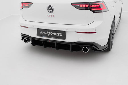 Street Pro Rear Side Splitters V.2 suitable for Volkswagen Golf GTI Mk8  Fits only with :   VW-GO-8-GTI-CS-RS1G-GTIO_O