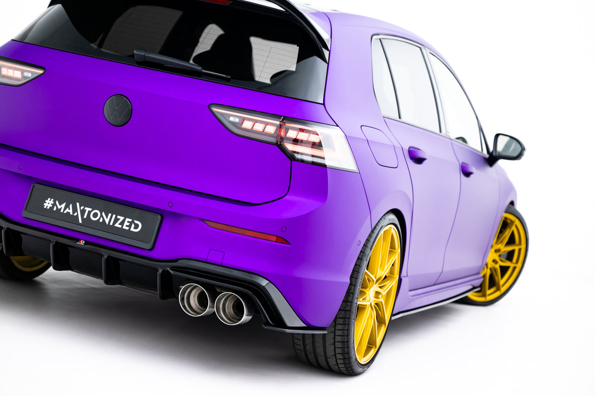 Street Pro Rear Side Splitters V.2 suitable for Volkswagen Golf R Hatchback Mk8 / Mk8 Facelift  Fits only with :  VW-GO-8-R-RS2G