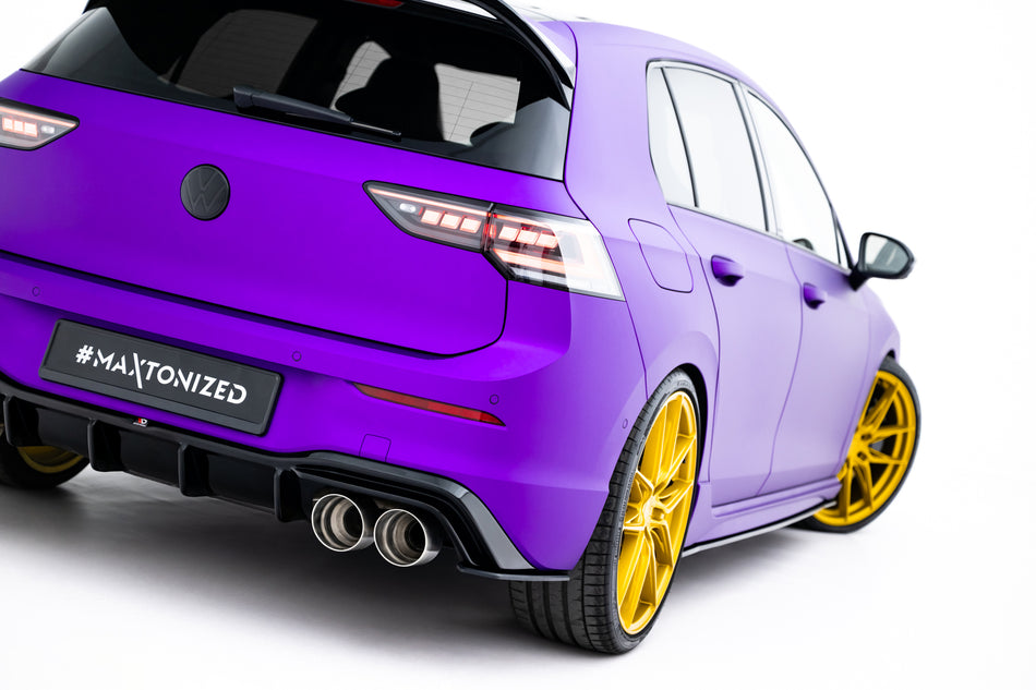 Street Pro Rear Side Splitters V.2 suitable for Volkswagen Golf R Hatchback Mk8 / Mk8 Facelift  Fits only with :  VW-GO-8-R-RS2G