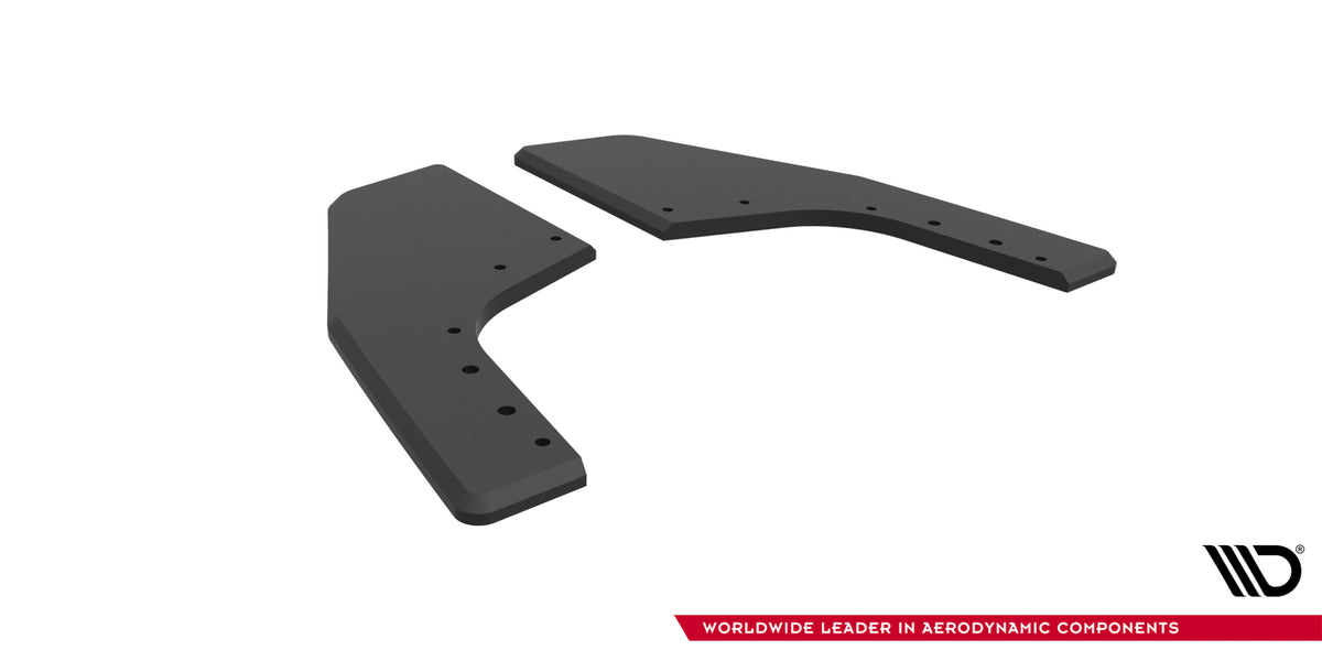 Street Pro Rear Side Splitters V.2 suitable for Volkswagen Golf R Hatchback Mk8 / Mk8 Facelift  Fits only with :  VW-GO-8-R-RS2G