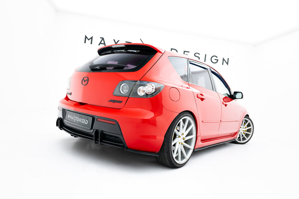 Street Pro Rear Side Splitters suitable for Mazda 3 MPS Mk1 EU Version