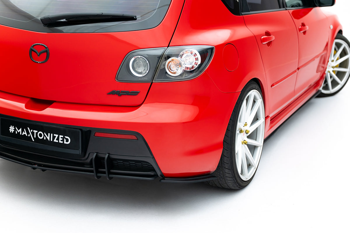 Street Pro Rear Side Splitters suitable for Mazda 3 MPS Mk1 EU Version
