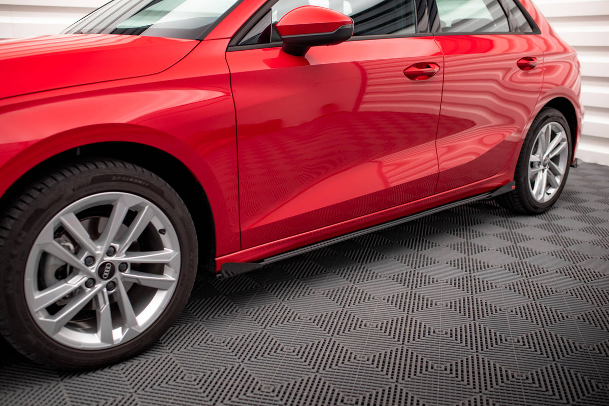 Street Pro Side Skirts Diffusers + Flaps suitable for Audi A3 8Y