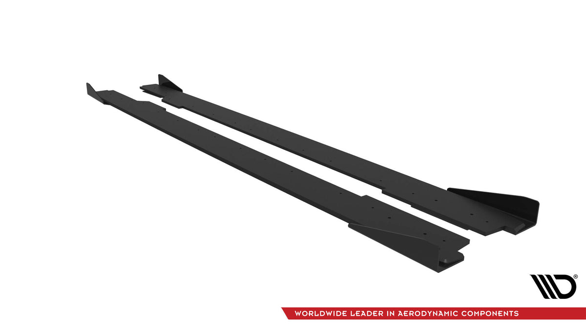Street Pro Side Skirts Diffusers + Flaps suitable for Audi A5 / A5 S-Line / S5 Coupe / Cabrio 8T / 8T Facelift