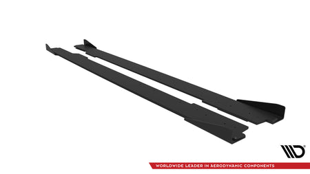 Street Pro Side Skirts Diffusers + Flaps suitable for Audi A5 / A5 S-Line / S5 Coupe / Cabrio 8T / 8T Facelift