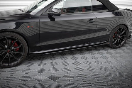 Street Pro Side Skirts Diffusers + Flaps suitable for Audi A5 / A5 S-Line / S5 Coupe / Cabrio 8T / 8T Facelift