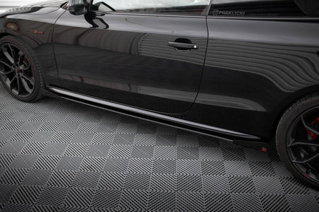 Street Pro Side Skirts Diffusers + Flaps suitable for Audi A5 / A5 S-Line / S5 Coupe / Cabrio 8T / 8T Facelift