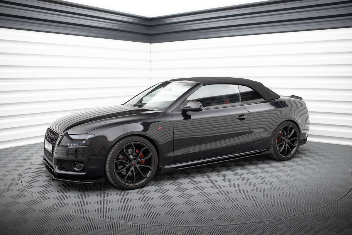 Street Pro Side Skirts Diffusers + Flaps suitable for Audi A5 / A5 S-Line / S5 Coupe / Cabrio 8T / 8T Facelift