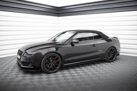 Street Pro Side Skirts Diffusers + Flaps suitable for Audi A5 / A5 S-Line / S5 Coupe / Cabrio 8T / 8T Facelift