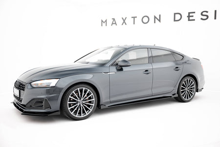 Street Pro Side Skirts Diffusers + Flaps suitable for Audi A5 Sportback F5 Facelift