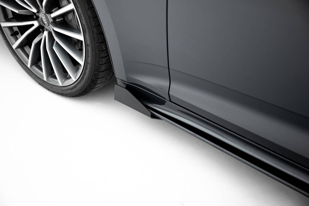 Street Pro Side Skirts Diffusers + Flaps suitable for Audi A5 Sportback F5 Facelift