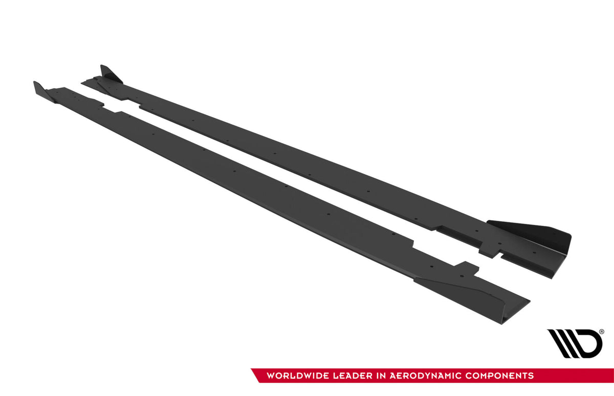 Street Pro Side Skirts Diffusers + Flaps suitable for Audi A5 Sportback F5 Facelift