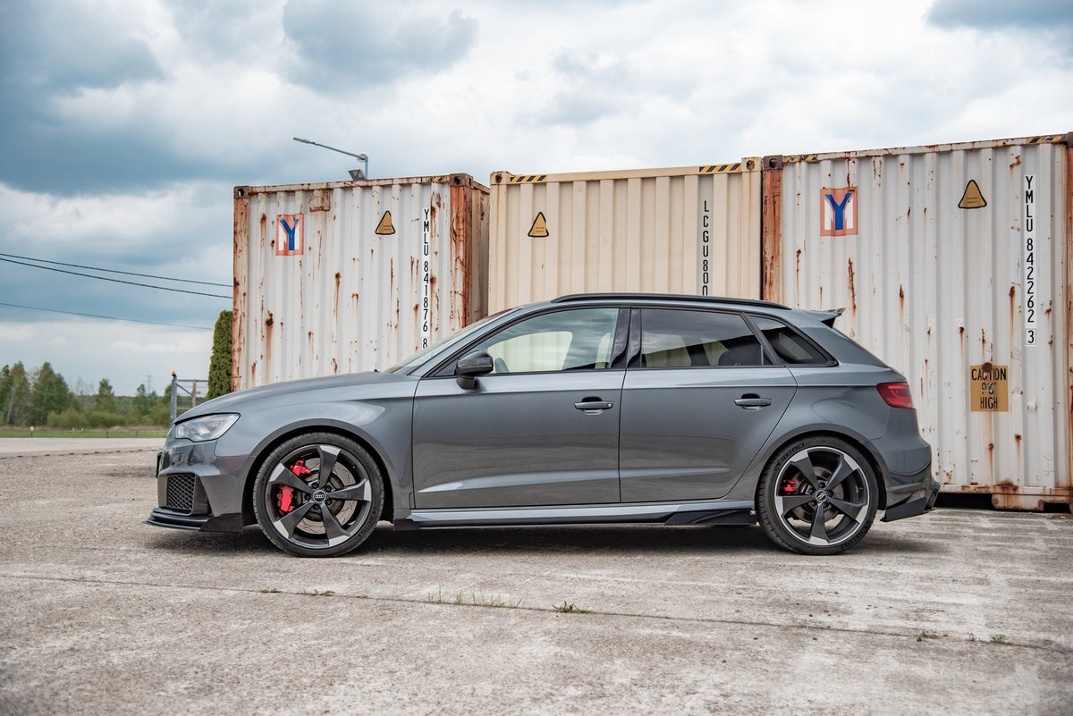 Street Pro Side Skirts Diffusers + Flaps suitable for Audi RS3 8V Sportback