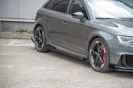 Street Pro Side Skirts Diffusers + Flaps suitable for Audi RS3 8V Sportback