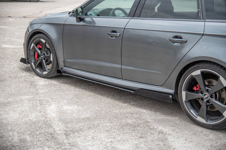 Street Pro Side Skirts Diffusers + Flaps suitable for Audi RS3 8V Sportback