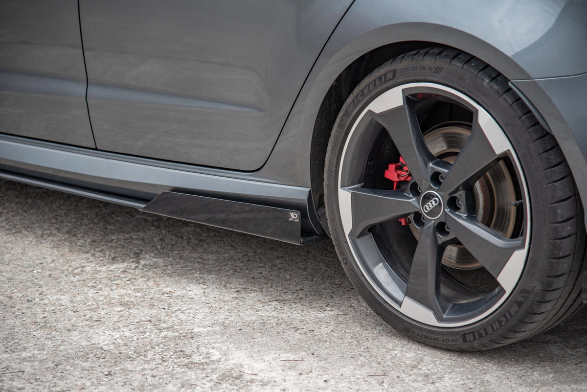 Street Pro Side Skirts Diffusers + Flaps suitable for Audi RS3 8V Sportback