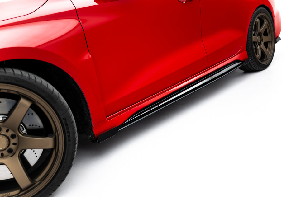 Street Pro Side Skirts Diffusers + Flaps suitable for Audi RS3 Sedan 8Y Facelift
